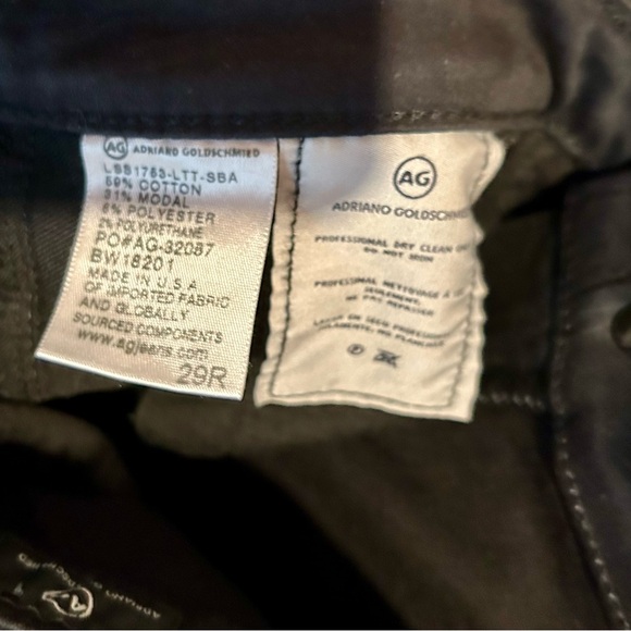AG Black Coated Denim Size 29R - Picture 11 of 14